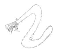 TOYANDONA Collar con Colgante de Estructura Química de Adn para Mujer y Hombre Cadena Clavícula de Metal Resistente Joyería Temática de Laboratorio Científica Elegante