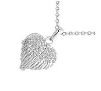 TOYANDONA Collar de Clavícula para Mujer Colgante de Marco de Fotos Forma de Corazón Colgante Bisagra Acero Inoxidable Color Acero Cadena Duradera para Ocasiones Obsequios