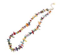 TOYANDONA Collar de Cuentas de Coral Auténtico para Mujer, Estilo Hawaiano Colores Vivos, para Look de Verano y Actividades Playa