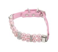 TOYANDONA Collar De Perlas para Mascotas Pequeño Ajustable Cable De Acero Resistente, Collar para Perros y Gatos Pequeños, Accesorio Ligero Cómodo para Uso Diario y Eventos Obsequios