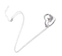 TOYANDONA Collar de Unicornio con Colgante de Corazón y Cristales Cadena de Aleación Resistente para Mujer Joyería Decorativa Única para Regalo y Fiestas