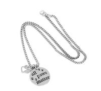 TOYANDONA Collar para Mascotas Colgante de Huella y Letras All Paws Matter, Cadena de Metal Duradera, Juego de 2 Piezas para Perros Pequeños, Accesorio Adecuado para Fotos y Fiestas