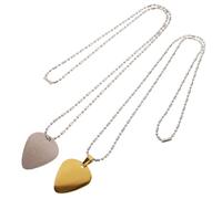 TOYANDONA Collar Púa de Guitarra Colgante Forma de Púa Acero Inoxidable 2 Piezas Decoración Diy Collar Creativo para Mujer y Hombre Obsequio para Amantes Guitarra Ligero y Cómodo