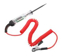 TOYANDONA Comprobador Digital de Circuitos Automotrices con Pantalla LCD Cable Flexible Tipo Resorte Herramienta Eléctrica para Medir Voltaje Vehículos Tester de Cableado y Batería