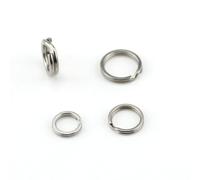 TOYANDONA Conectores Resistentes Diseño Delicado de Anillos Partidos de Acero Inoxidable 200 Piezas para Señuelos de Pesca para Aparejos y Líderes en Pesca