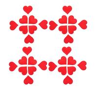 TOYANDONA Confeti Decorativo de Corazones Rojos de 35 CM para San Valentín 500 Piezas 5 Sets Adornos Reciclables para Mesa y Decoración Romántica de Bodas y Fiestas