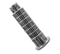 TOYANDONA Construcción de Adornos metálicos Edificio Punto de Referencia propensión Miniatura réplica de estatuilla de Torre Decoraciones de Italia Aleación de Zinc Silver