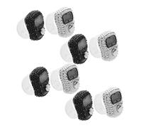 TOYANDONA Contador Digital Portátil de Dedos Pantalla LCD, Mini Contador Manual de Pulsos Reiniciable, 8 Piezas Diseño Negro y Color Claro, para Deportes, Atletismo y Tejido