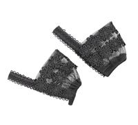 TOYANDONA Cordones Antideslizantes Elásticos para Zapatos de Tacón Alto Correas Invisibles para Talón Talla M 36-37 Color Negro Correas Desmontables para Uso Diario y Eventos