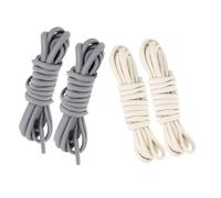 TOYANDONA Cordones Elásticos Sin Atar, Accesorios Para Cordones De Zapatos, Hebillas Invisibles, Compatibles Adultos y Niños, Uso Deportivo y Casual, Paquete De 2 Pares (gris y Beige