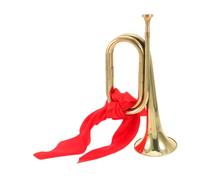 TOYANDONA Corneta De Carga Bugle Instrumentos Musicales Cuerno De Corneta Cuerna Campana Bocina Cuerno De Guerra Instrumento De Viento Instrumento Musical Practico Aleación De Cobre Golden