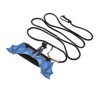 TOYANDONA Correa Ajustable de Cuero Azul para Mascotas Pequeñas, Arnés para Reptiles y Hámsters, Adecuado para Paseos y Transporte Seguro al Aire Libre
