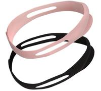 TOYANDONA Correa Antirronquidos Transpirable para Barbilla Unisex Banda Elástica para Dejar de Roncar 2 Piezas en Negro y Rosa Soporte Mandibular para Uso en Casa y Mejora del Sueño