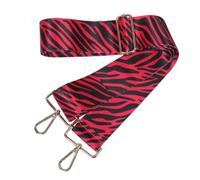 TOYANDONA Correa de Hombro Étnica Ancha Ajustable de Poliéster para Bolso Bandolera Mujer Estampado Cebra Rojo Resistente y Duradero para Transformación Fácil de Bolsos