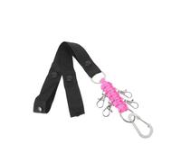 TOYANDONA Correa para Pompones de Porristas Ajustable en Tela Resistente Color Rosa Cinta Negra Accesorio para Mochilas y Disfraces de Animadoras Adecuado para Baile Deporte Escolar y