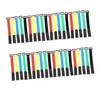 TOYANDONA Correas De Caña De Pesca Ajustables De Rojo Azul Negro Verde Soporte para Organizar Bastones De Pesca Y Otros Equipos 10 Piezas X 4
