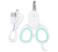 TOYANDONA Cortauñas para Perros, Cortaúñas para Gatos con Luz Led, Línea de Sangre Visible, Carga USB, Abs TPE Metal, 365nm-370nm, para Recortar Uñas de Mascotas, Perros y Gatos, Verde