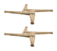 TOYANDONA Cruces de Paja Tejidas a Mano para Pared, 2 Unidades, Cruz Irlandesa de Santa Brígida, Decoración Tradicional Rústica para Festivales y Hogar, Amuleto Religioso para