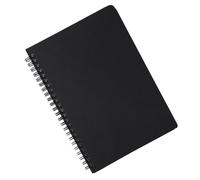 TOYANDONA Cuaderno de Espiral Negra con Cubierta Resistente | Refuerzo Posterior, Despliegue Fácil de Páginas, sin Traspaso de Tinta, Permanece Plano en Reuniones y Revisiones