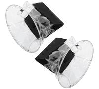 TOYANDONA Cubierta para Luces de Escenario LED Exterior 2 Piezas Transparente Protección contra Lluvia para Luces Móviles Resistente a UV y Viento Funda Protectora para Conciertos y