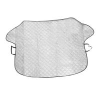 TOYANDONA Cubierta para Nieve del Parabrisas de Coche, Plata, Fijación | Lámina Aluminizada y Aluminio, Imanes Internos, Bandas Elásticas Laterales, para Invierno y Taxis
