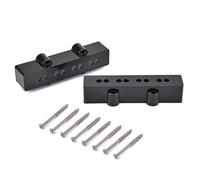TOYANDONA Cubiertas de Diseño de 8 Agujeros de Plástico Negro Ligeras y Protectoras, Paquete de 2 Piezas para Pastillas Humbucker Eléctrico para Guitarra