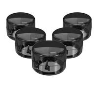 TOYANDONA Cubiertas de Perillas de Estufa de Gas para 5 Piezas, Protector Plástico Negro 79x42mm Diámetro Interior 4,2 Cm, Resistente al Calor y Antigrasa, Seguridad en Cocina para