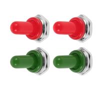TOYANDONA Cubiertas Impermeables de Goma para Interruptores de Palanca de Guitarra, Perillas de 12 Mm, 4 Piezas (2 Rojas y 2 Verdes), Protección contra Polvo y Humedad para Color Aleatorio