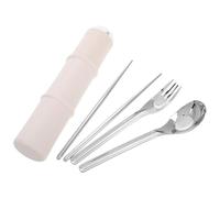 TOYANDONA Cubiertos Viaje Portátil con Estuche Set Camping con Cuchara Tenedor y Palillos de Acero Inoxidable Utensilios Reutilizables para Picnic y Senderismo Diseño y