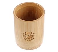 TOYANDONA Cubo de Adivinación Tradicional de Madera Varillas de I Ching Soporte Compacto y Ligero para Juegos de Predicción y Decoración Feng Shui Vintage Accesorio Funcional para Uso