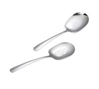 TOYANDONA Cucharas para Servir de Acero Inoxidable 304 Set 2 Piezas Cuchara Coladora Resistentes Oxidación Ideales para Cocina Doméstica Restaurante y Buffet