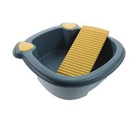 TOYANDONA Cuenca Lavadora Infantil Con Tabla De Lavar Integrada Resistente y Segura Para Ropa Delicada Para Bebés Color Azul Profundo Práctico Recipiente Portátil Para Lavado Manual