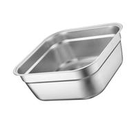 TOYANDONA Cuenco Cuadrado de Acero Inoxidable Multiusos Resistente y Robusto para Lavar Verduras Ingredientes Preparar Masa y Servir Cocina y Buffet