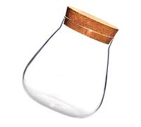 TOYANDONA Cuenco de Transparente con Tapón de Corcho para DIY Maceta para Plantas Suculentas y Bote Decorativo para Micro Paisaje y Almacenamiento