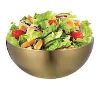 TOYANDONA Cuenco Dorado de Acero Inoxidable para Mezclar y Servir, Ensaladera Grande de 26 CM Adecuado para Bodas y Restaurantes, Fácil de Limpiar y Resistente