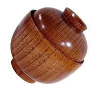 TOYANDONA Cuenco Japonés de Madera Tapa para Sopa y Arroz, Práctico y Sólido, Multiusos para Hogar y Restaurante, Diseño Decorativo y Funcional