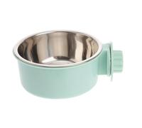 TOYANDONA Cuenco para Mascotas Inoxidable Resistente al Doble Extraíble Dispensador Portátil de Agua para Perros y Gatos Mediano Verde para Jaulas