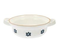 TOYANDONA Cuenco para Servir Comida Japonés con Asas Dobles de Cerámica Gruesa 6.2 Pulgadas, Tazón Reutilizable para Fideos y Arroz, Ensaladera Versátil para Hogar y Restaurante