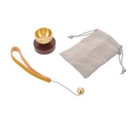 TOYANDONA Cuenco Tibetano Dorado para Meditación y Alivio del Estrés, Mini Cuenco Sonoro de Metal con Campana, Decoración Artística y Elegante para Relajación y Sueño Mejorado