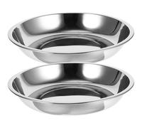 TOYANDONA Cuencos para Mascotas de Acero Inoxidable 2piezas, Fáciles de Lavar Olor Extraño, Forma Única, Ideales para Gatos y Perros Hogar