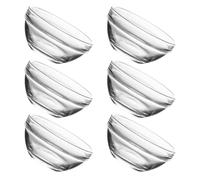 TOYANDONA Cuencos Postre Redondos y Seguros Juego de 6 de Vidrio Transparente y Servir Helados Diseño Delicado Ideales para Restaurantes Occidentales