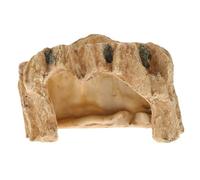 TOYANDONA Cueva de Resina para Reptiles y Tortugas Plataforma de Escalada y Refugio Oculto para Terrarios y Acuarios Decoración Naturalista para Pequeños y Serpientes para Tortugas de Agua