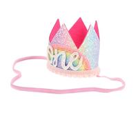 TOYANDONA Cumpleaños De Arco Iris Niña Gorro Tocado Sombrero De Cumpleaños Para Niños Primer Gorro De Cumpleaños Flor De Niña Tiara De Fotografía De Bebé Tela De Una Cabeza Pastel De