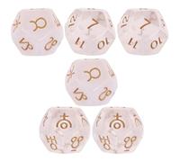 TOYANDONA Dados de Adivinación del Tarot de 12 Caras, Poliedro 20mm, 2 Unidades, Material Duradero, Accesorios para Juegos de Mesa y Astrología, Dados de Suerte para Fiesta y Lectura