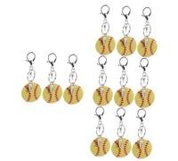 TOYANDONA De Softball De Madera De Accesorios Deportivos Para Mochilas Y Claves Para Del Deporte 3 Piezas X 4