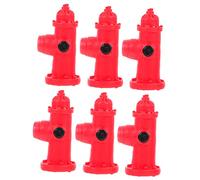 TOYANDONA Decoración De Mesa Calle Señal De Tráfico Resina Calle Luz Rojo 6Pcs Decoración De Escritorio