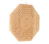 TOYANDONA Decoración de Pared de Madera Tai Chi Bagua Espejo Colgante Artesanal Feng Shui para Hogar Atrae Suerte y Protección contra Energías Negativas