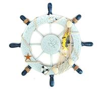 TOYANDONA Decoración náutica de pared de rueda de playa, decoración de barco, decoración mediterránea para el hogar, decoración de pared de barco, decoración de pared, bucaneros, regalos náuticos,