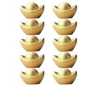 TOYANDONA Decoracion Tartas Cumpleaños 10 unids Simulación Lingotes de oro Resina Bao Estatuas Papeles de roles Resina Resina Manualidades Tarta Cumpleaños Juguete