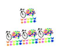 TOYANDONA Decoraciones De Plástico para Radios De Bicicleta De Adornos Coloridos para Niñas Estrellas Y Peces Accesorios para Bicicletas Infantiles 62 Piezas X 4